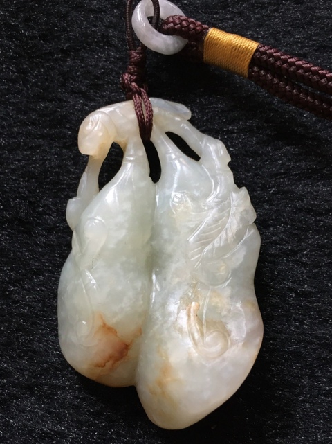 古玩玉器清代和田玉雕“瓜果墜”拍賣,當(dāng)前價格11000元