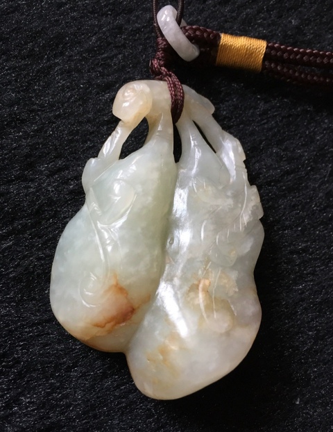 古玩玉器清代和田玉雕“瓜果墜”拍賣,當(dāng)前價格11000元