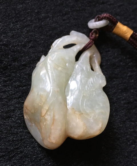 古玩玉器清代和田玉雕“瓜果墜”拍賣,當(dāng)前價格11000元