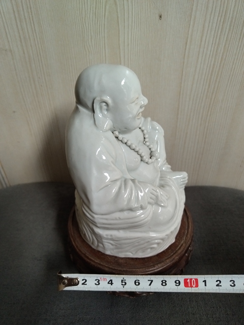 古玩陶瓷德化窯白釉彌勒佛拍賣,當前價格488元