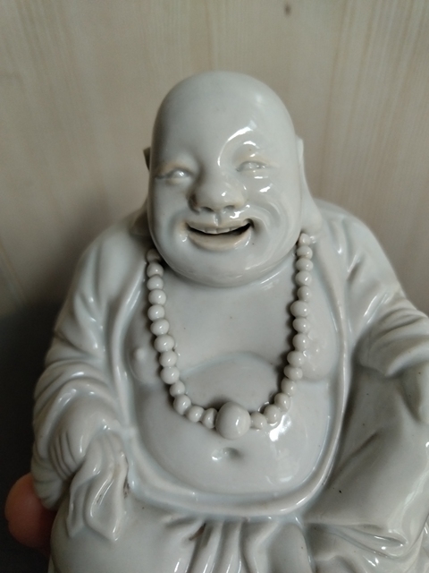 古玩陶瓷德化窯白釉彌勒佛拍賣,當前價格488元