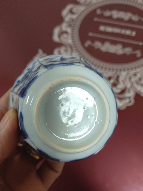 古玩陶瓷康熙青花花口杯拍賣,當前價格1980元