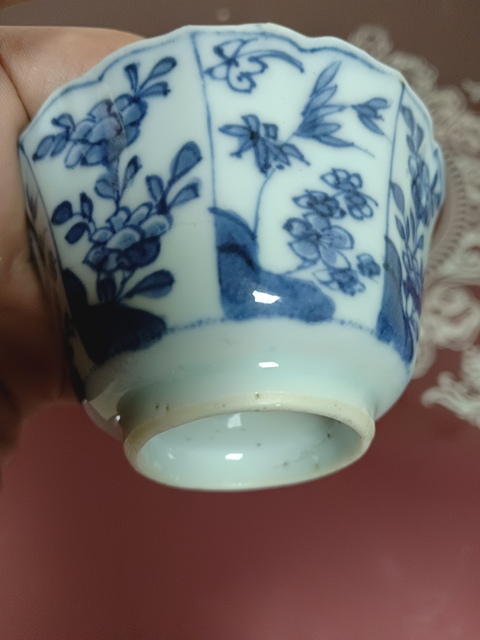古玩陶瓷康熙青花花口杯拍賣,當前價格1980元