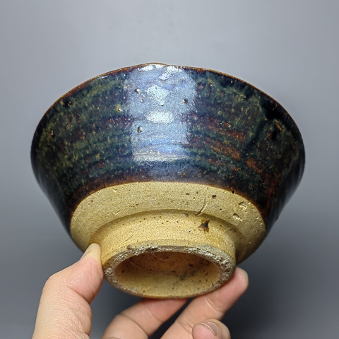 古玩陶瓷元代,鳯鳥(niǎo)鐵銹斑大碗拍賣,當(dāng)前價(jià)格4999元