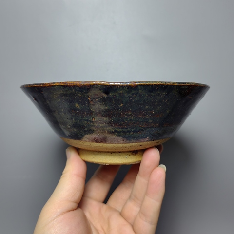 古玩陶瓷元代,鳯鳥(niǎo)鐵銹斑大碗拍賣,當(dāng)前價(jià)格4999元
