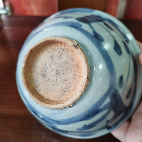 古玩陶瓷明中晚期青花花卉紋茶碗拍賣,當前價格450元