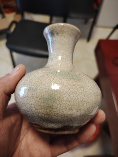 古玩陶瓷華寧窯白釉綠彩撇口瓶拍賣,當(dāng)前價(jià)格1200元