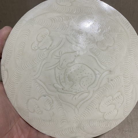 古玩陶瓷青白釉刻鹿紋標(biāo)本拍賣，當(dāng)前價(jià)格1200元