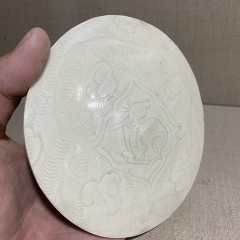 古玩陶瓷青白釉刻鹿紋標(biāo)本拍賣，當(dāng)前價(jià)格1200元