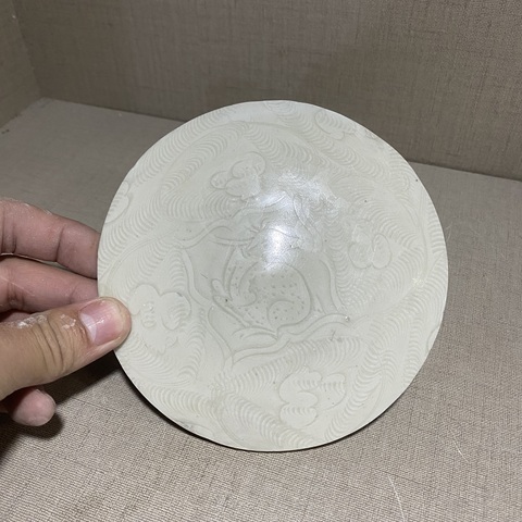 古玩陶瓷青白釉刻鹿紋標(biāo)本拍賣，當(dāng)前價(jià)格1200元