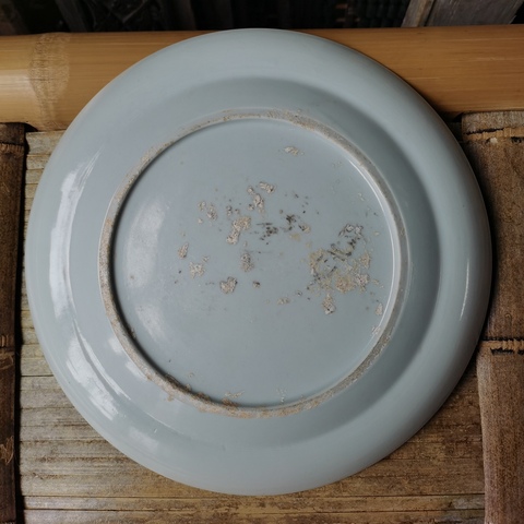 古玩陶瓷清乾隆青花山水人物紋折沿盤拍賣,當前價格1807元