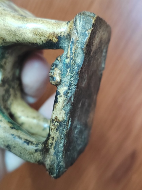 古玩陶瓷明晚黃釉綠彩馬擺件拍賣，當前價格2800元