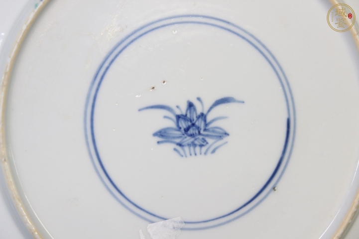 古玩陶瓷清康熙五彩博古花鳥紋盤拍賣,當前價格6000元