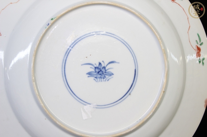 古玩陶瓷清康熙五彩博古花鳥紋盤拍賣,當前價格6000元