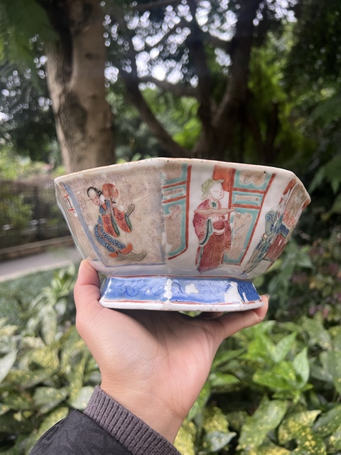 古玩陶瓷無雙譜人物故事紋貢碗拍賣，當前價格9600元