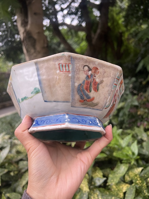 古玩陶瓷無雙譜人物故事紋貢碗拍賣，當前價格9600元
