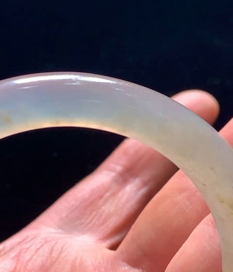 古玩玉器天然翡翠手鐲（斷殘件）拍賣，當前價格4800元