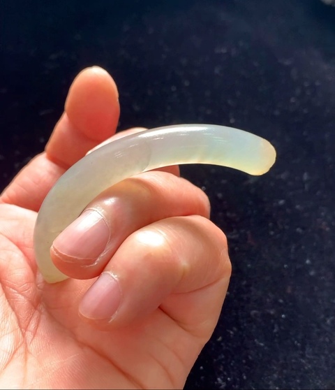 古玩玉器天然翡翠手鐲（斷殘件）拍賣，當前價格4800元