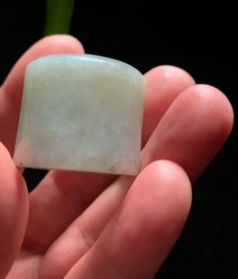 古玩玉器清代天然翡翠雕“素紋扳指”拍賣,當前價格2200元