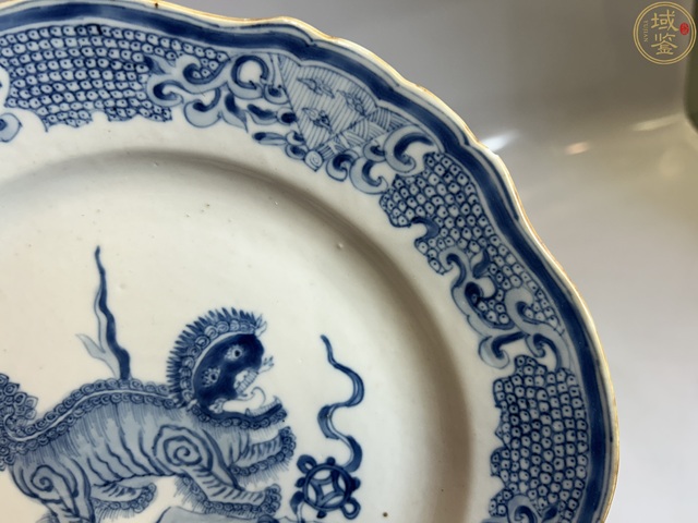 古玩陶瓷獅紋青花盤拍賣，當前價格3500元