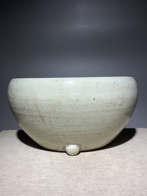 古玩陶瓷明代龍泉三乳足缽式香爐拍賣，當前價格958元