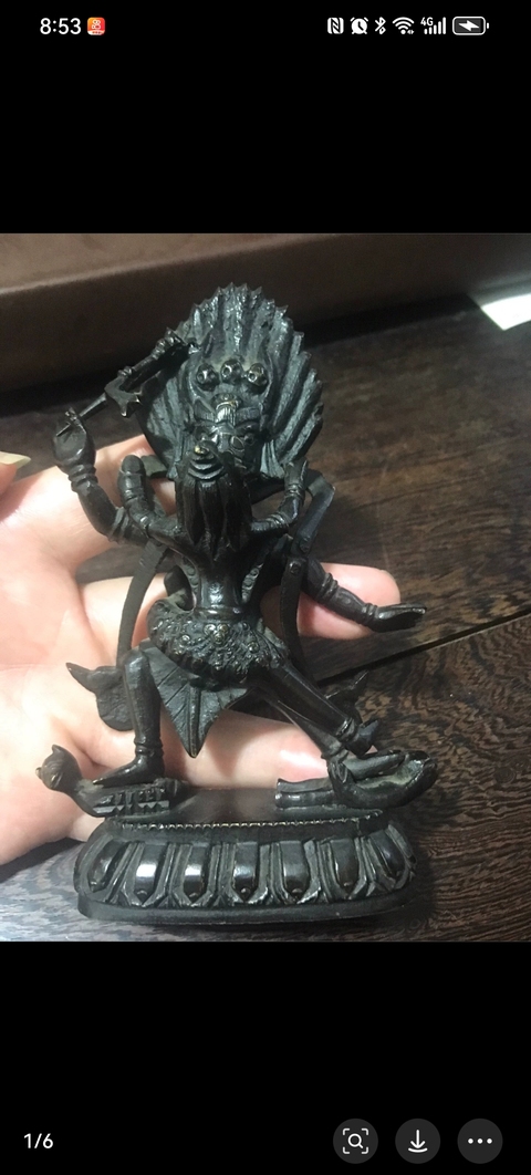 古玩銅器清代大威金鋼造像拍賣，當(dāng)前價(jià)格6800元