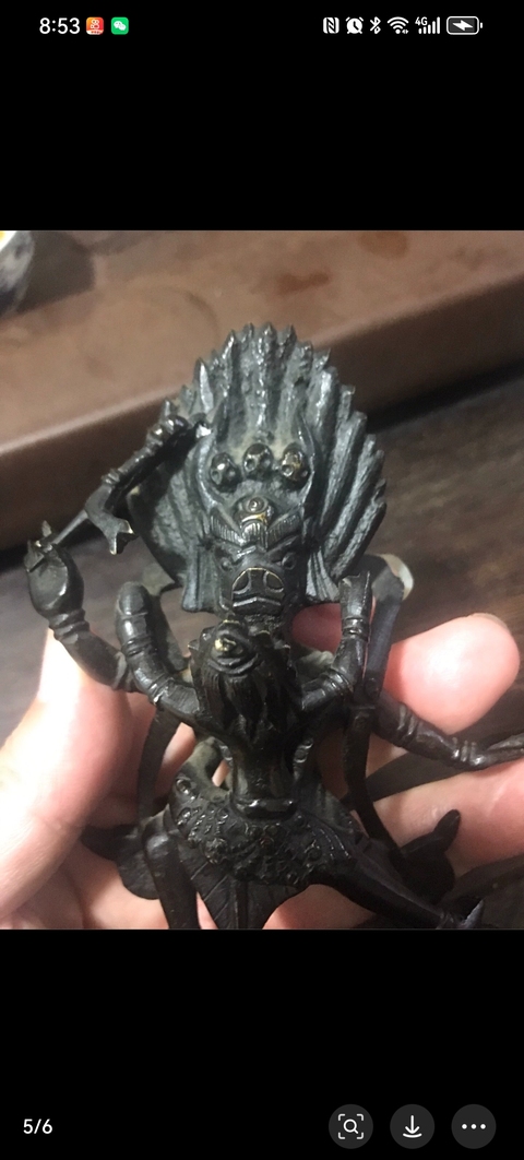 古玩銅器清代大威金鋼造像拍賣，當(dāng)前價(jià)格6800元