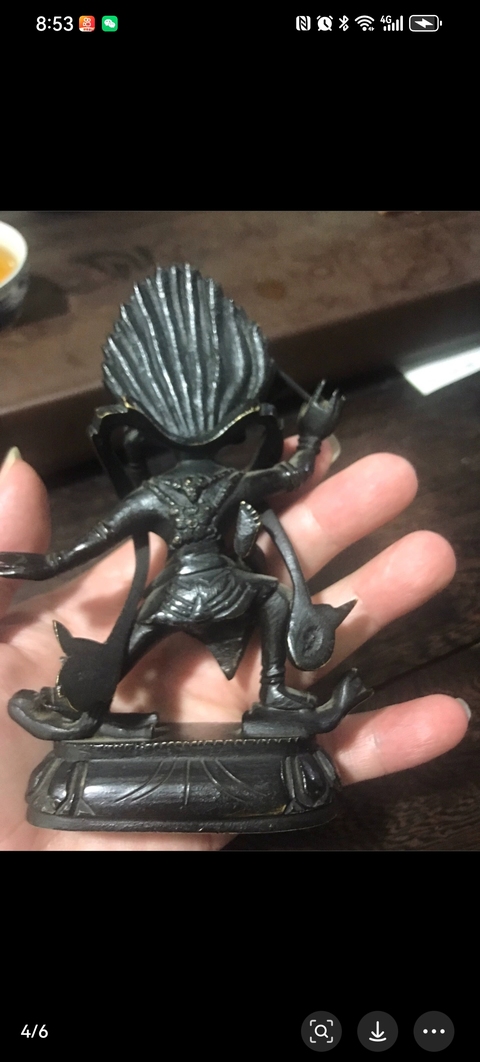 古玩銅器清代大威金鋼造像拍賣，當(dāng)前價(jià)格6800元