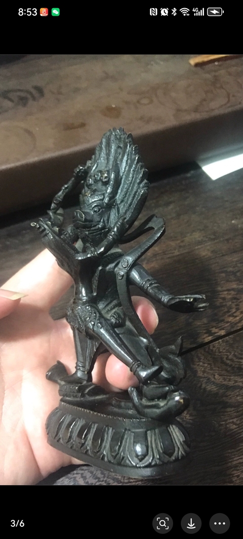 古玩銅器清代大威金鋼造像拍賣，當(dāng)前價(jià)格6800元