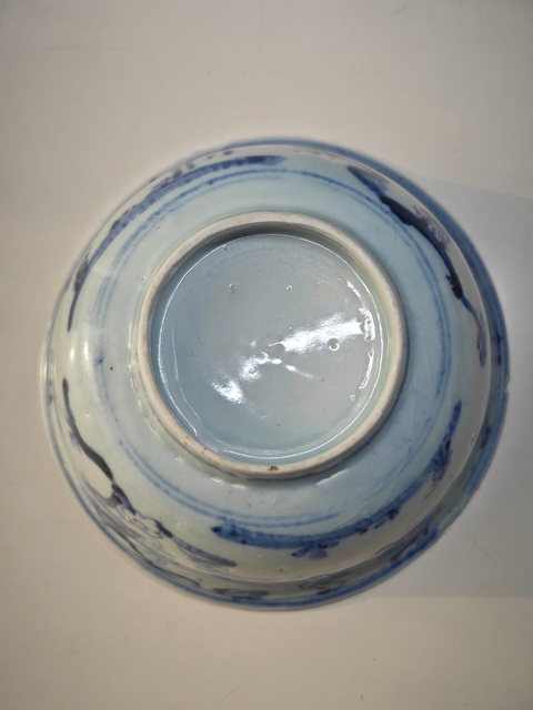 古玩陶瓷明空白青花仙人乘槎圖撇口碗拍賣,當前價格6789元