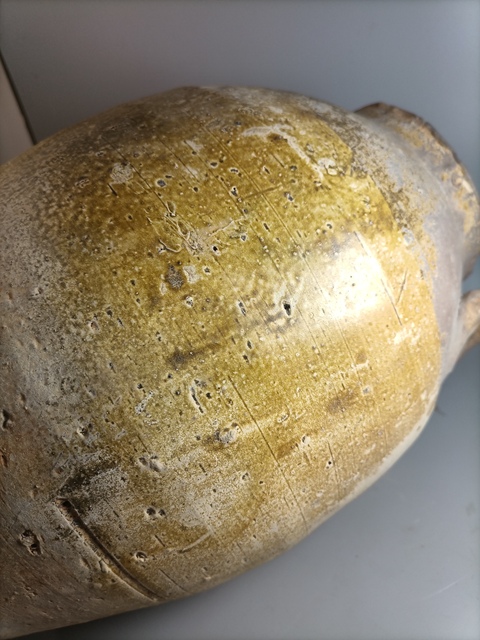 古玩陶瓷唐黃釉雙系罐拍賣,當前價格800元