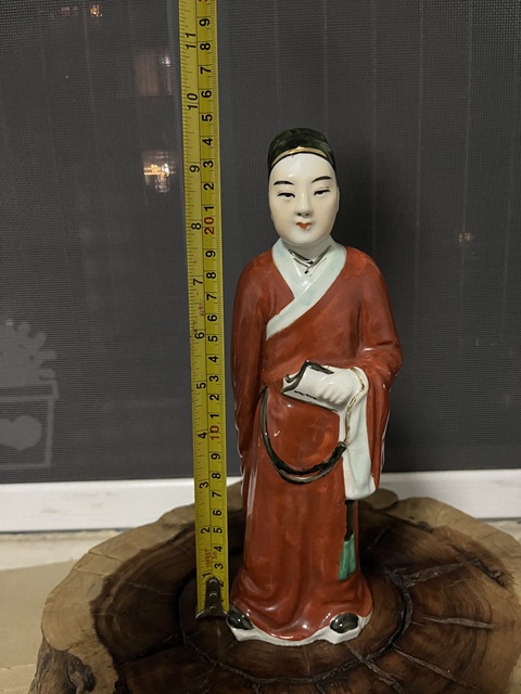 古玩陶瓷民國油紅彩人物造像拍賣，當前價格1800元