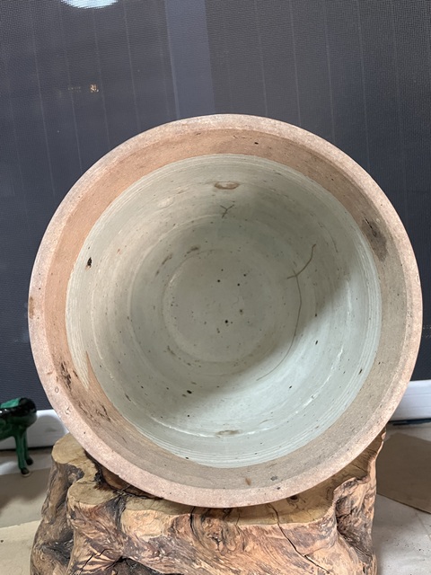 古玩陶瓷民國(guó)青花花卉詩(shī)文畫缸拍賣，當(dāng)前價(jià)格688元