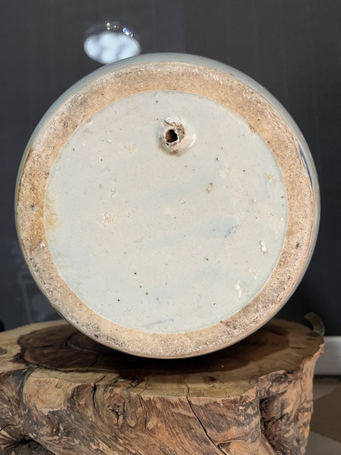古玩陶瓷民國(guó)青花花卉詩(shī)文畫缸拍賣，當(dāng)前價(jià)格688元