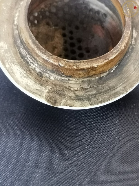 古玩陶瓷晚清民國·青花石榴鏤空獸足熏爐拍賣，當前價格1480元