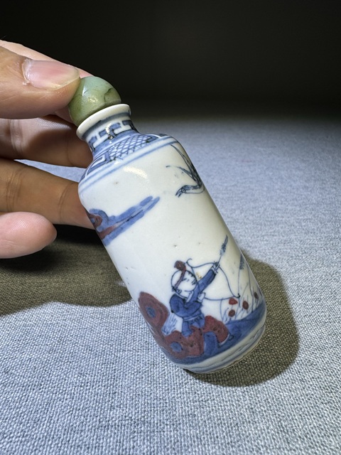 鼻煙壼 青花釉裏紅 清時代 康熙年製 唐物 靓宝格- 清晚期青花釉里红十二生肖鼻烟壶（《大清康熙年制》款）