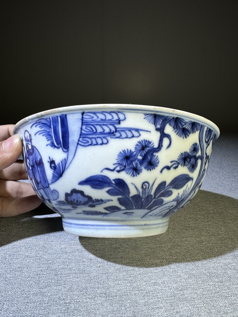 古玩陶瓷【精品】清代雍正青花福祿壽喜紋大碗雍正青花瓷器拍賣,當(dāng)前價格3200元
