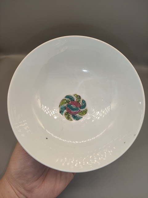 古玩陶瓷清末民初，粉彩四季花卉紋碗拍賣，當前價格360元