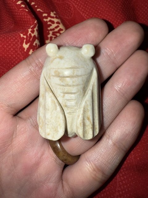 古玩玉器佩蟬拍賣，當前價格5000元