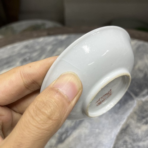 古玩陶瓷大清光緒年制款松石綠粉彩瓜瓞綿綿紋賞盤拍賣，當前價格488元