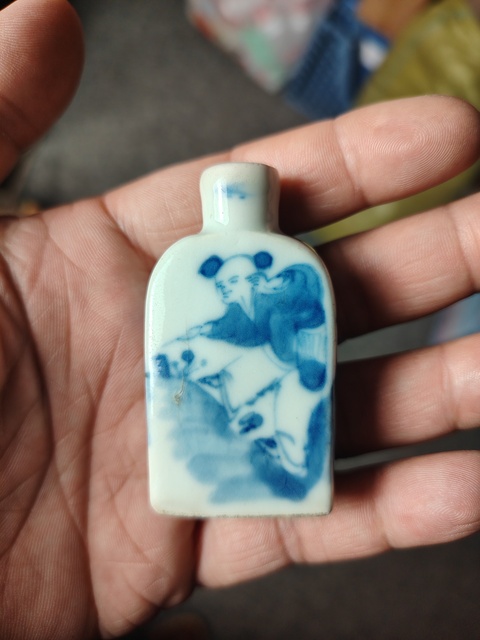 古玩陶瓷清晚青花鼻煙壺拍賣,當前價格888元
