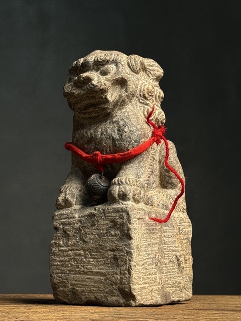 古玩雜項清代，石雕獅子拍賣，當前價格3800元