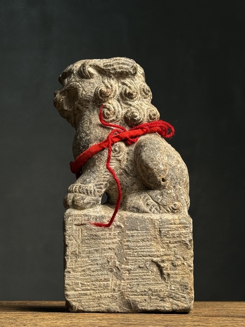 古玩雜項清代，石雕獅子拍賣，當前價格3800元