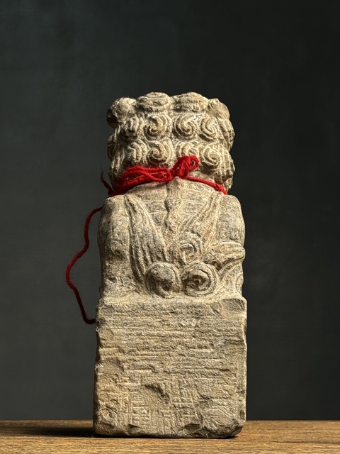 古玩雜項清代，石雕獅子拍賣，當前價格3800元