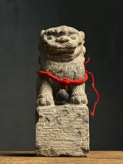 古玩雜項清代，石雕獅子拍賣，當前價格3800元