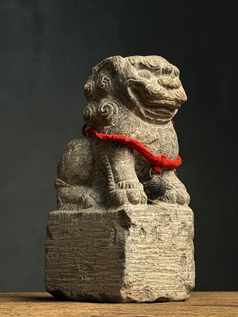 古玩雜項清代，石雕獅子拍賣，當前價格3800元