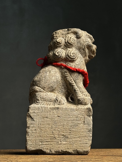 古玩雜項清代，石雕獅子拍賣，當前價格3800元