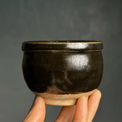 古玩陶瓷明代磁州窯褐釉香爐拍賣,當前價格186元