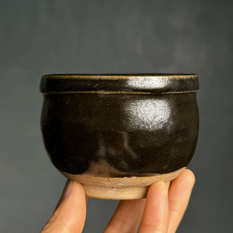 古玩陶瓷明代磁州窯褐釉香爐拍賣,當前價格186元