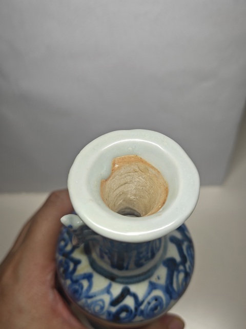 古玩陶瓷明空白期青花歲寒三友出戟尊拍賣,當前價格9876元